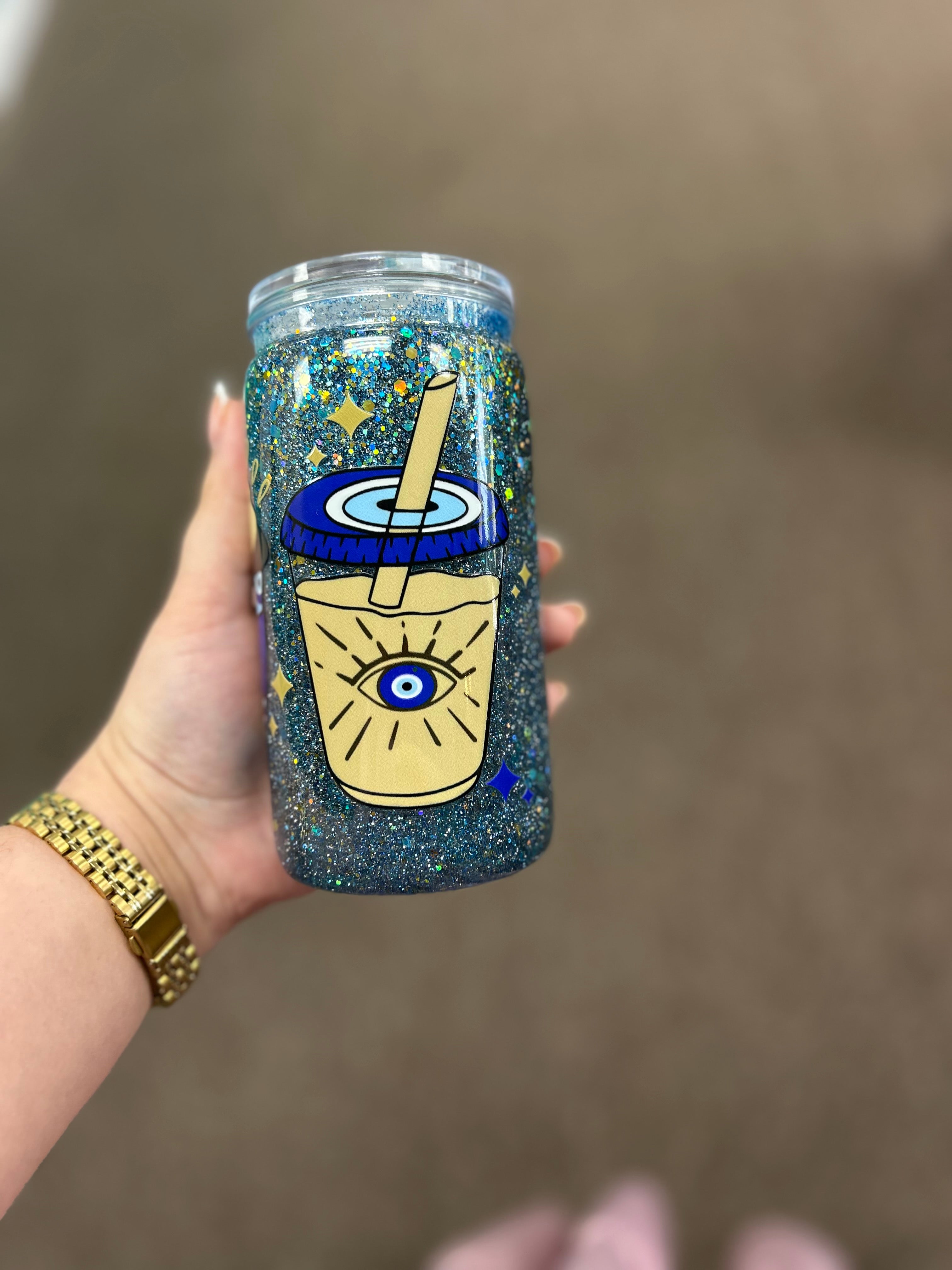 16oz- Evil Eye Coffee Tumbler