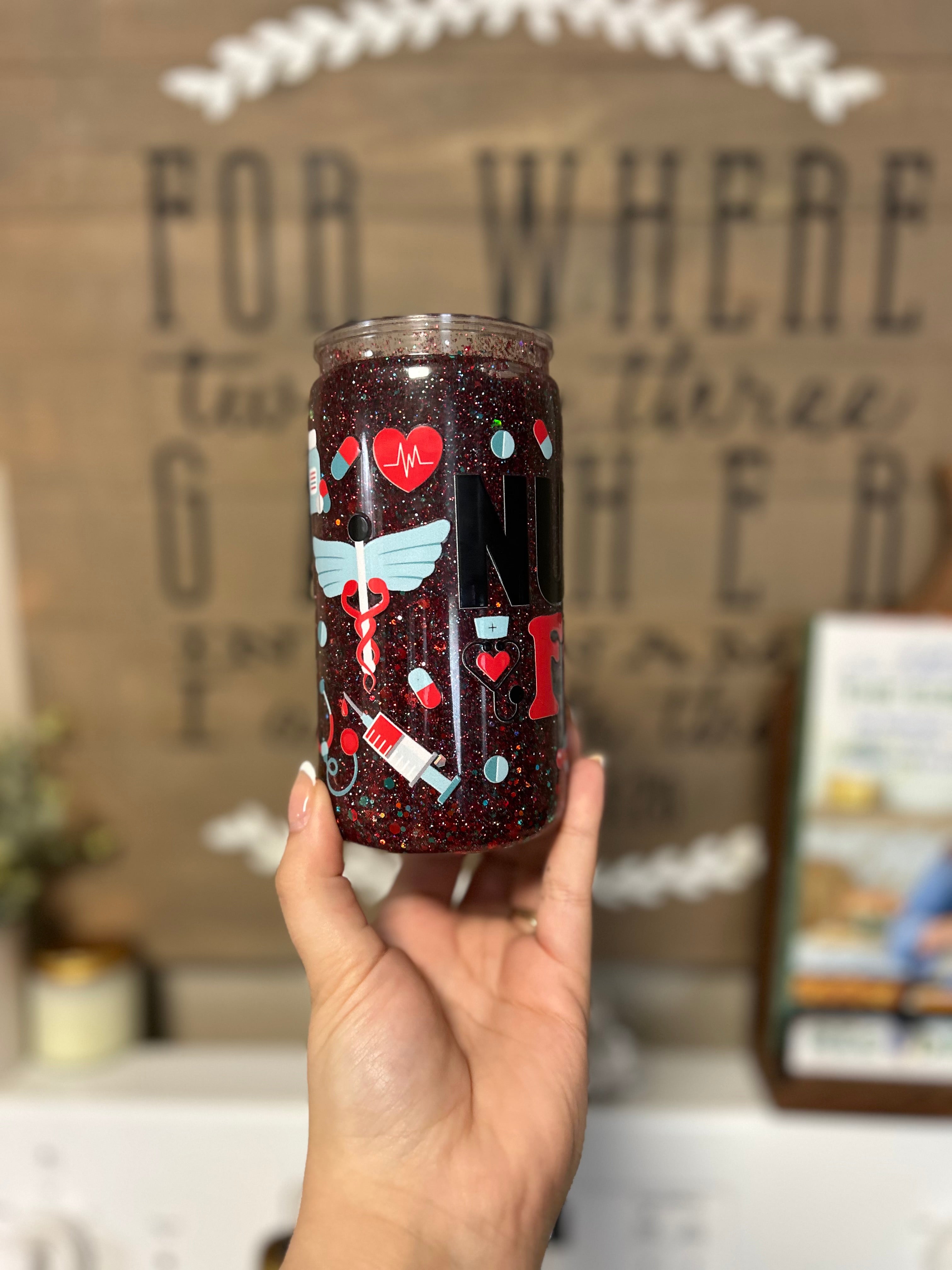16oz- Red & Teal Tumbler