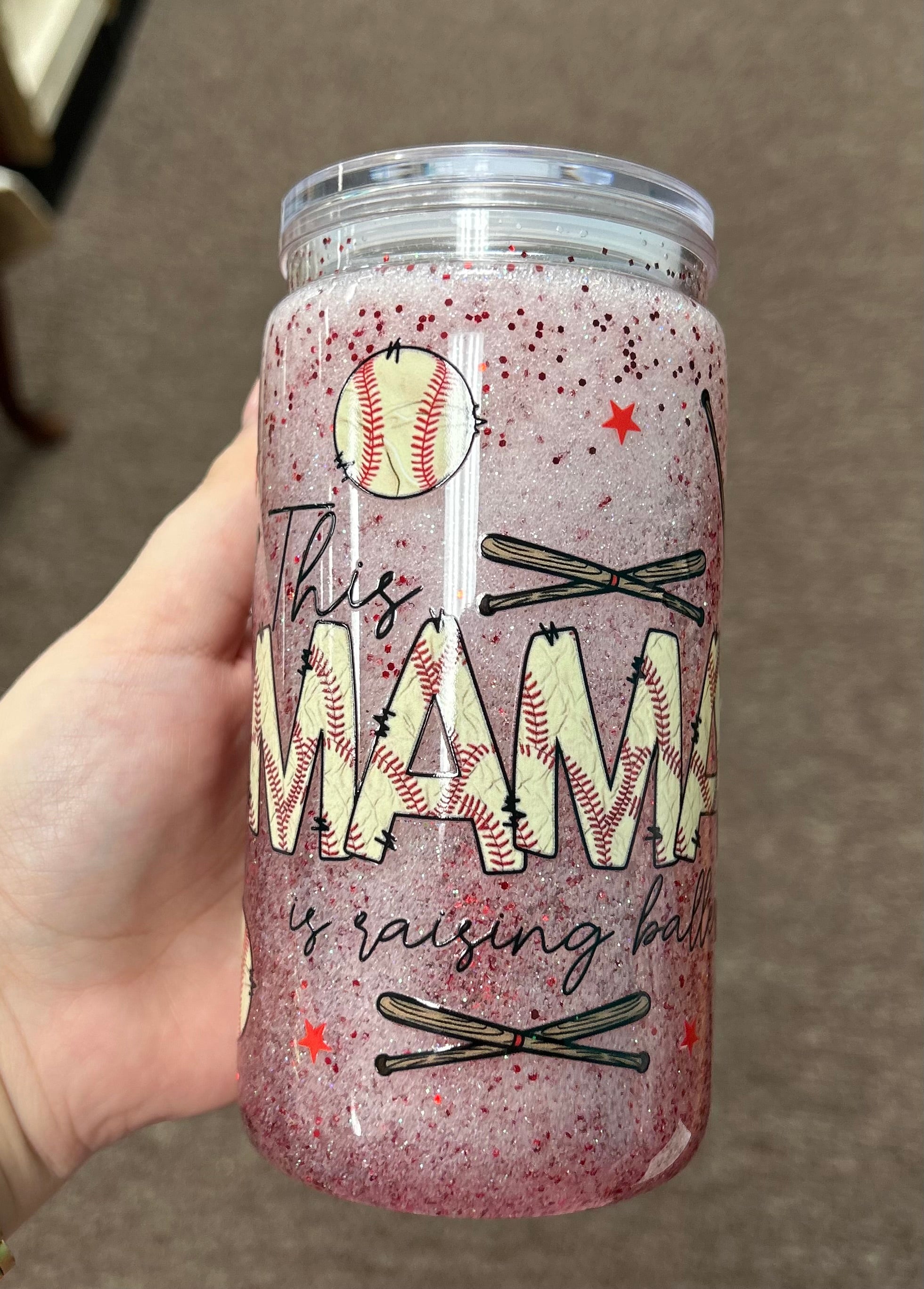 16oz- MaMa raising ballers Tumbler