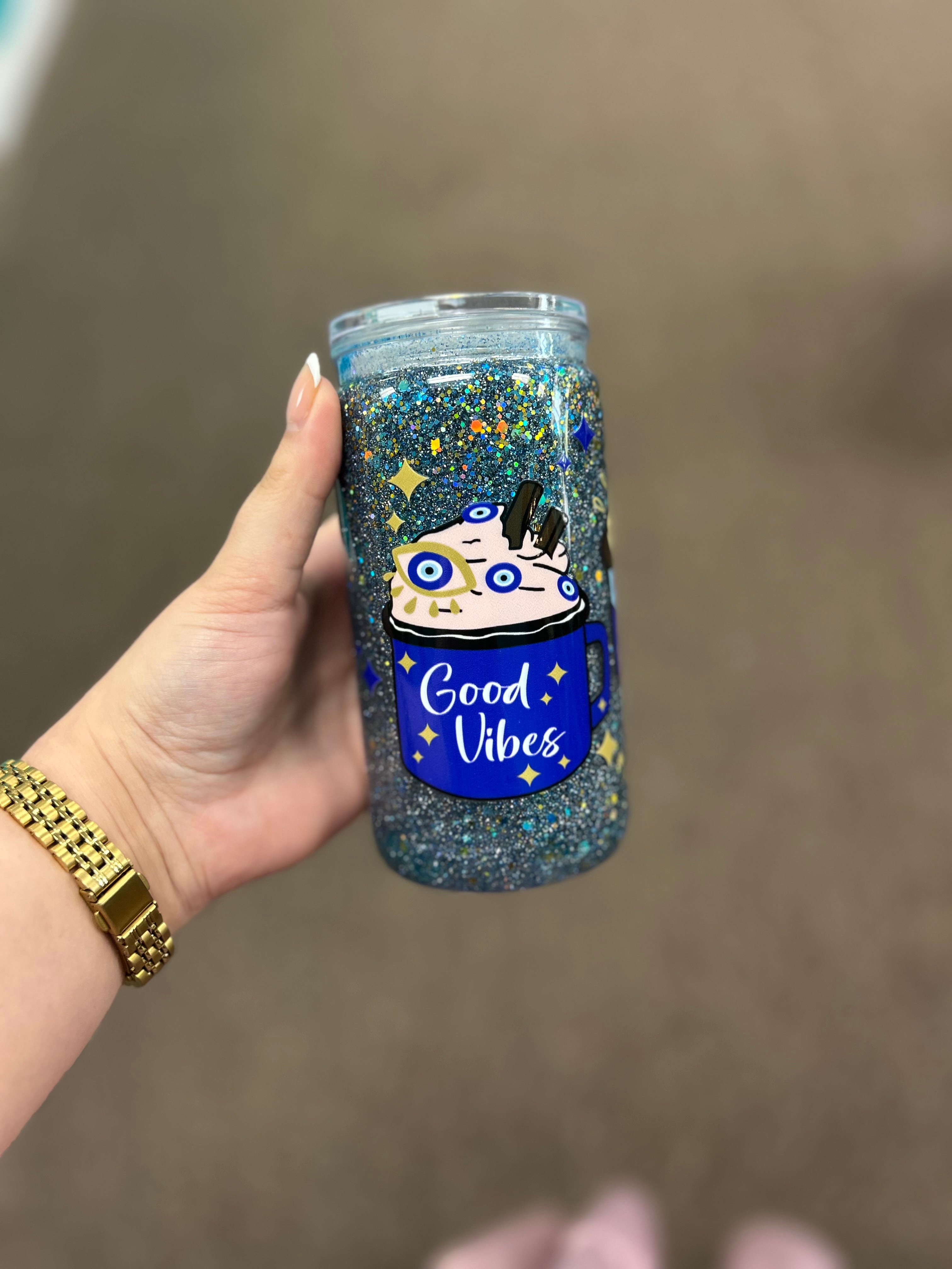 16oz- Evil Eye Coffee Tumbler