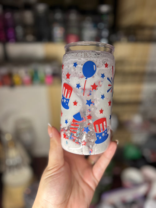 16oz- American Lava w/ Flags and Star Sprinkles